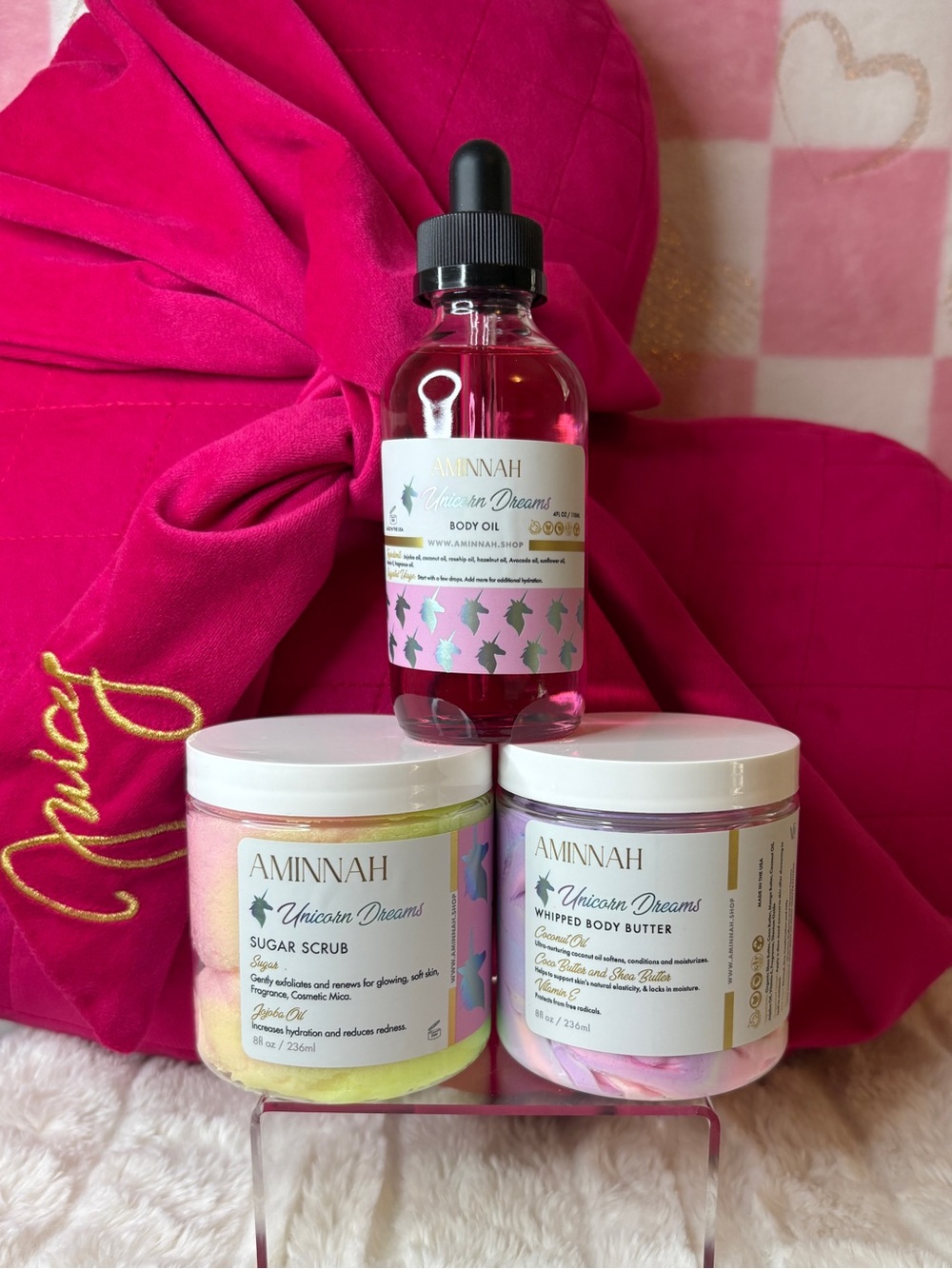 Aminnah Unicorn Dreams, Scrub, butter and oil